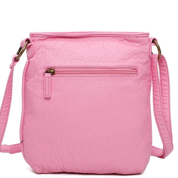 👛 NWT! Pink Multi Zipper Crossbody - Picture 4 of 7
